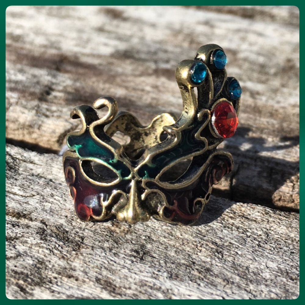 - Mardi Gras Antique Bronze Ring! NEW!